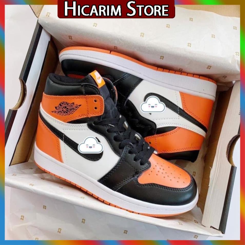 Giày thể thao jordan cam cồ cao ⚡️𝐅𝐑𝐄𝐄 𝐒𝐇𝐈𝐏⚡️, Giày JD1 đen cam cao cổ nam nữ tặng full box bill siêu hot