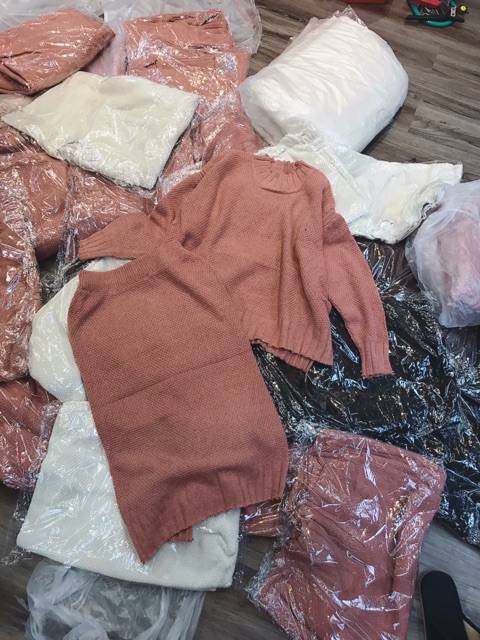 Set váy len- ảnh thật