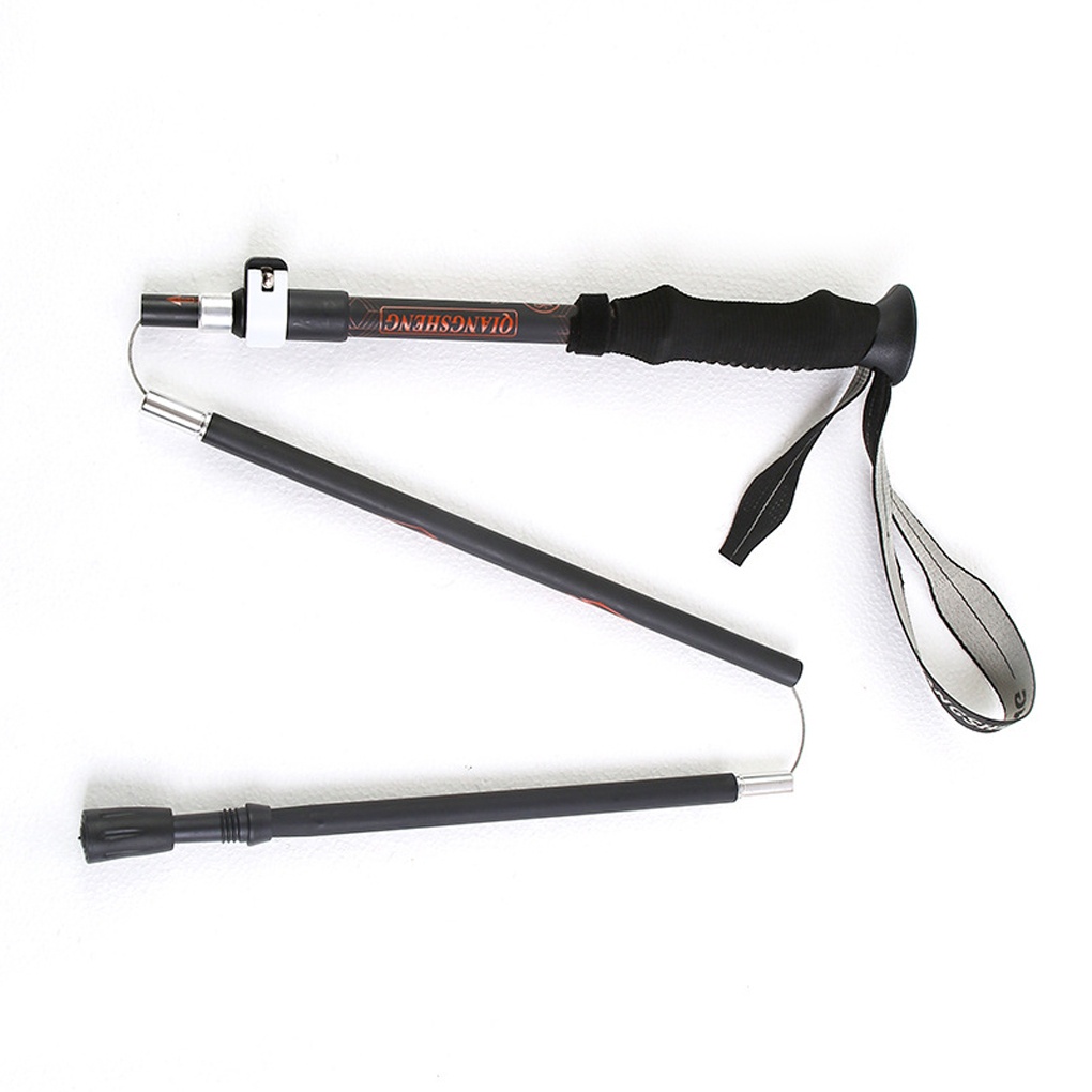 [ff86]Hiking Sticks Outdoor Backpacking Telescopic Walking Poles Climbing Non-slip EVA Grip Mountaineering Crutch