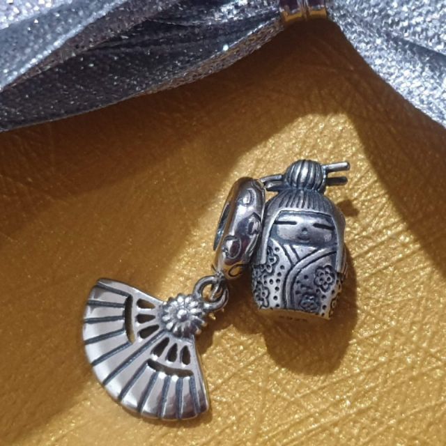 Charm bạc 925 búp bê và treo quạt