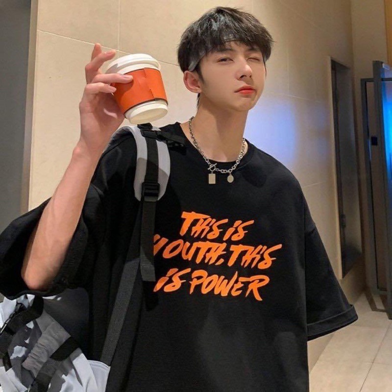 Áo thun unisex tay lỡ THIS IS YOUTH THIS YOU POWER