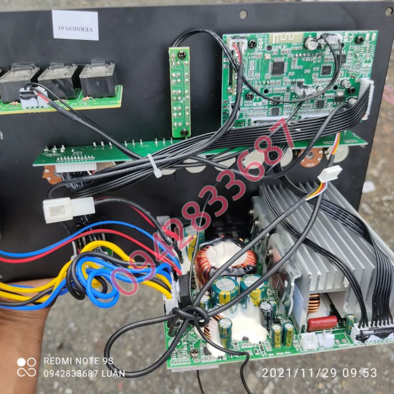 Mạch Loa Kéo 40 Đôi Reverb DSP V250B 19x38 Nguồn Xuyến