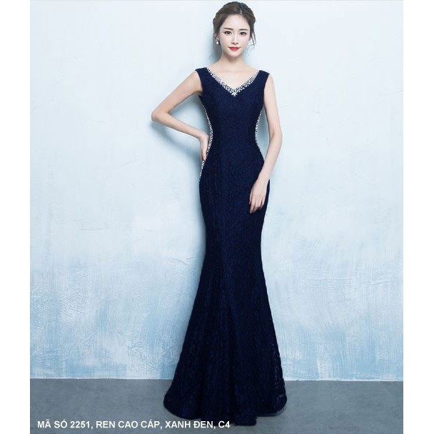 ĐẦM DẠ HỘI REN CỔ TIM ĐÍNH ĐÁ SANG TRỌNG