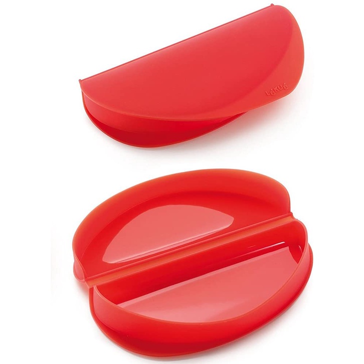 KHUÔN SILICONE HẤP TRỨNG LÒ VI SÓNG Lékue Omelette Maker - Microwave, MÀU ĐỎ - HÀNG NHẬP MỸ