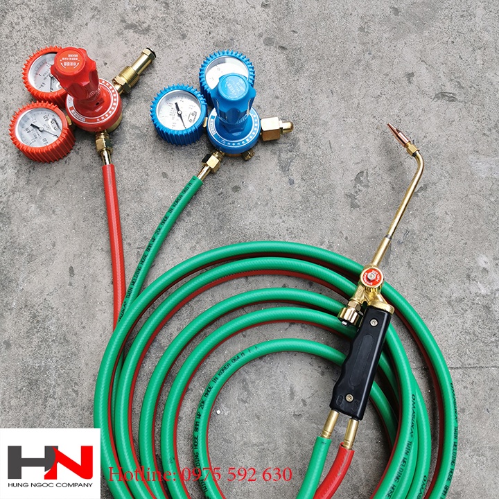 Bộ hàn gió đá thông dụng gồm 5m 1 mỏ hàn 5 béc, 1 dh ga 1 dh oxy