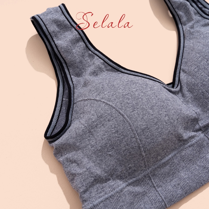 Áo Bra Tập Gym Yoga Selala Cotton Thấm Hút Siêu Tốt, Co Giãn Thoải Mái AGY02