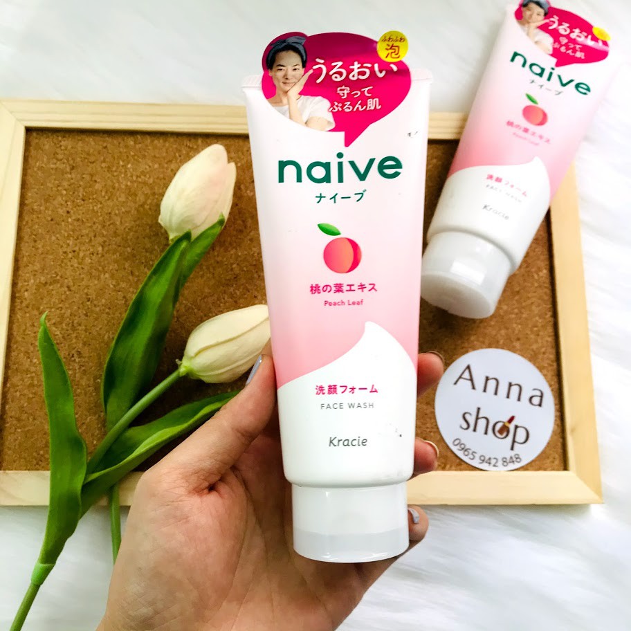 ANNA_Sữa rửa mặt Kracie Naive Face Wash 130g của Nhật Bản