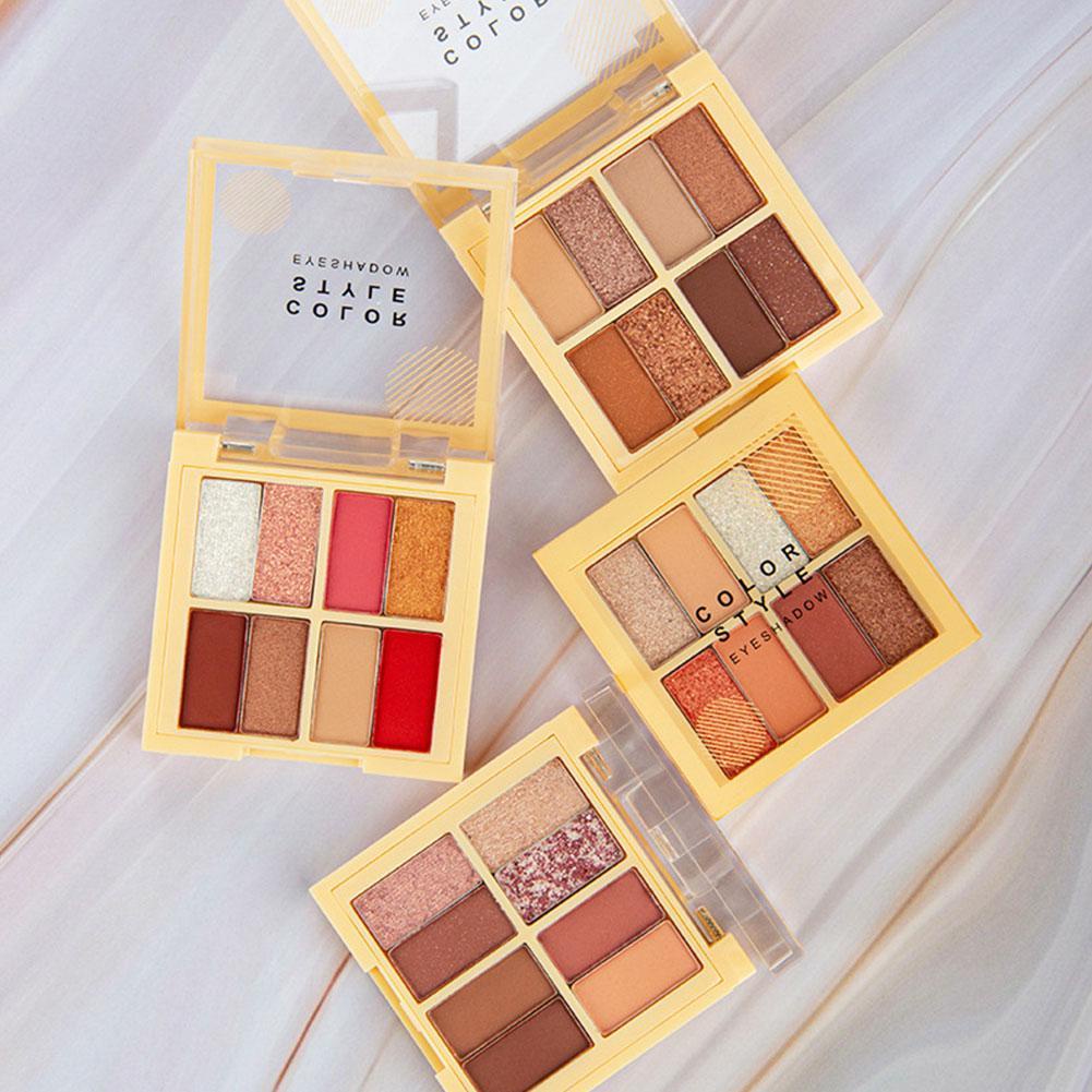 [Hàng mới về] Bảng phấn mắt 8 màu tông lì và ánh nhũ tự nhiên lâu trôi chống nhòe hiệu quả u1v7