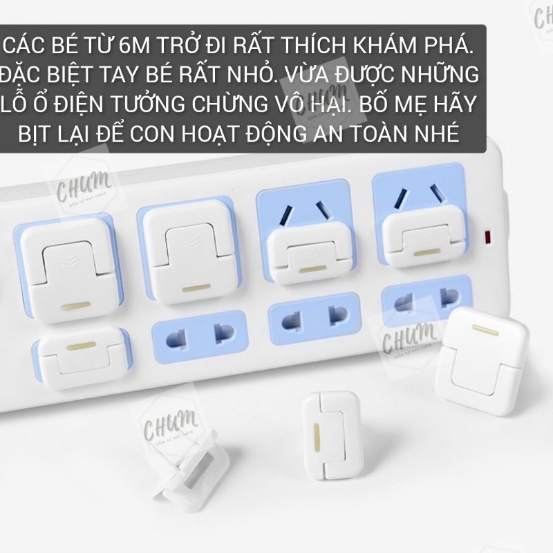bịt ổ điện 2 chân, 3 chân an toàn cho bé