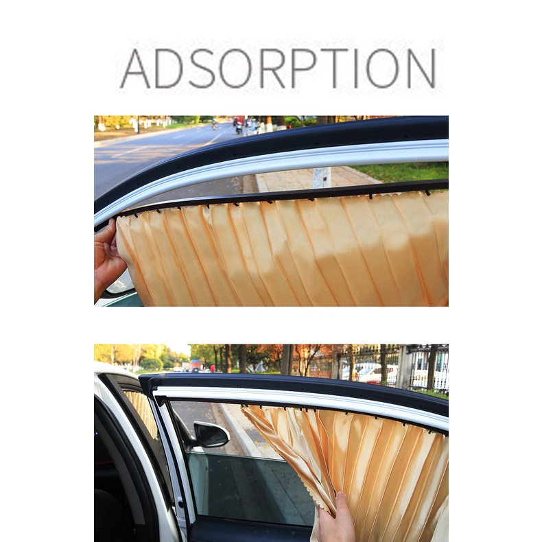 Bộ rèm che nắng ô tô, rèm chống nắng cửa thông minh trên xe hơi, chất liệu vải cao cấp có gắn nam châm