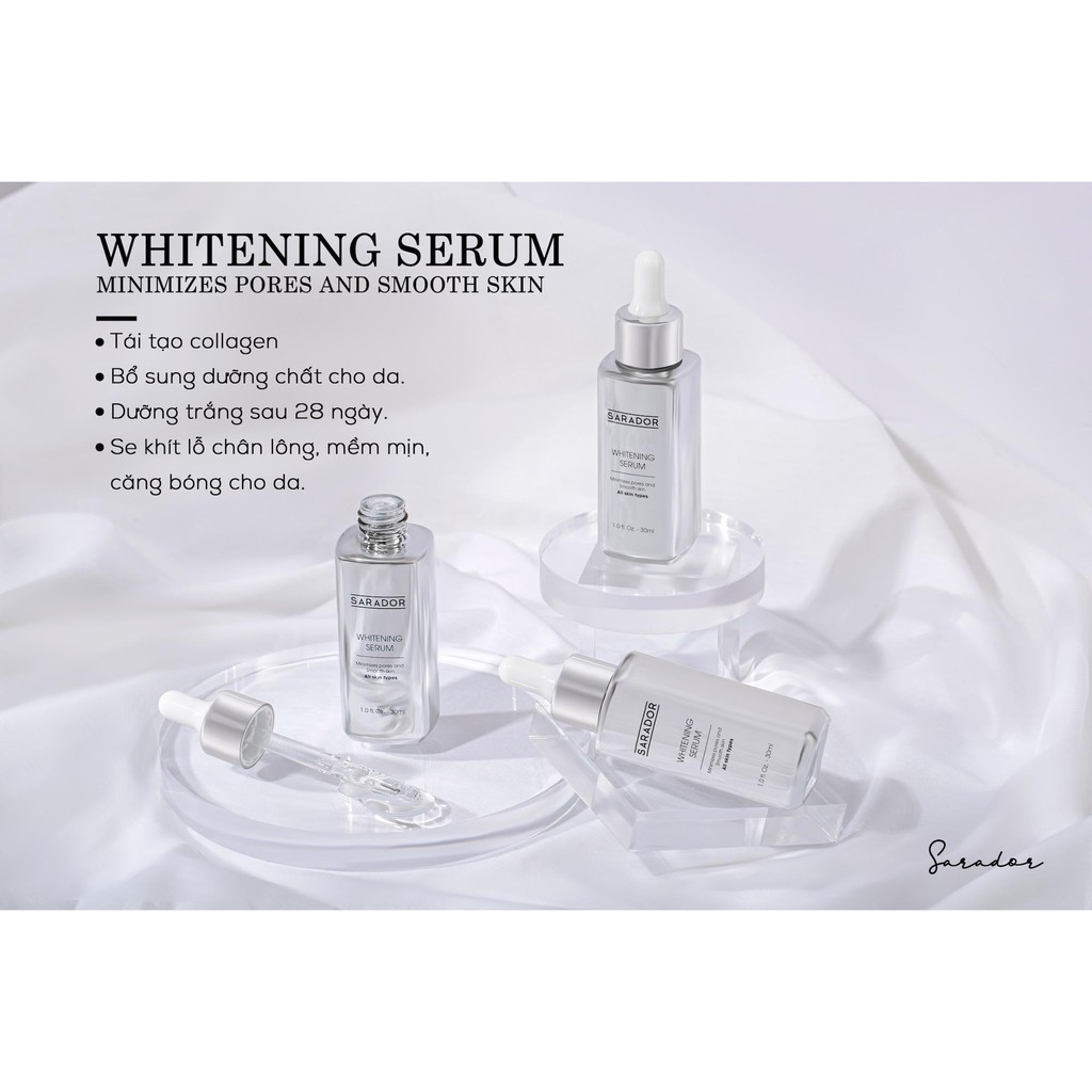 Sarador Whitening Serum trắng da, tái tạo collagen, mờ thâm, se lỗ chân lông, đều màu da dành cho da khô, da lão hóa | BigBuy360 - bigbuy360.vn
