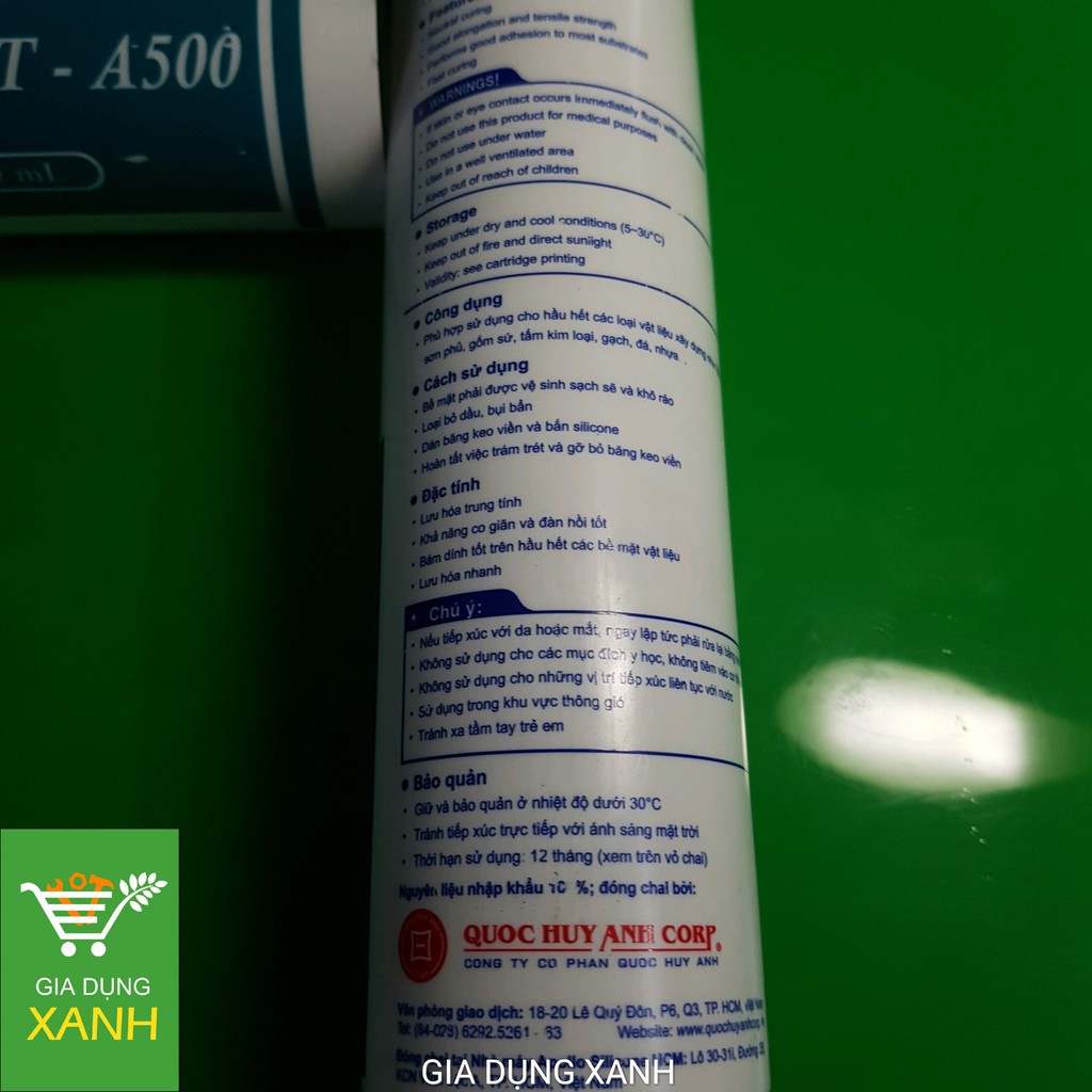 Keo Silicon Apollo Sealant A500-Hàng chính hãng