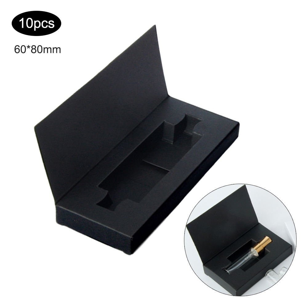 10pcs 3ML Black Box Empty Perfume Bottle Package Box Paper Boxes For Gift