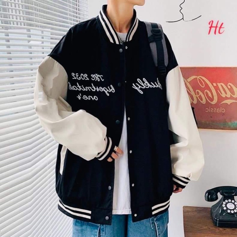 Áo khoác bomber phối hiukly HT12