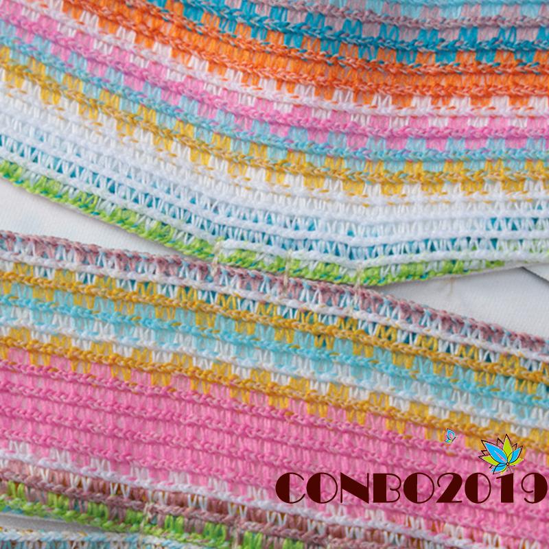 Hgm- Áo Crop Top Hai Dây Hở Lưng Họa Tiết Kẻ Sọc Nhiều Màu Sắc Cột Dây Gợi Cảm Mùa Hè Cho Nữ