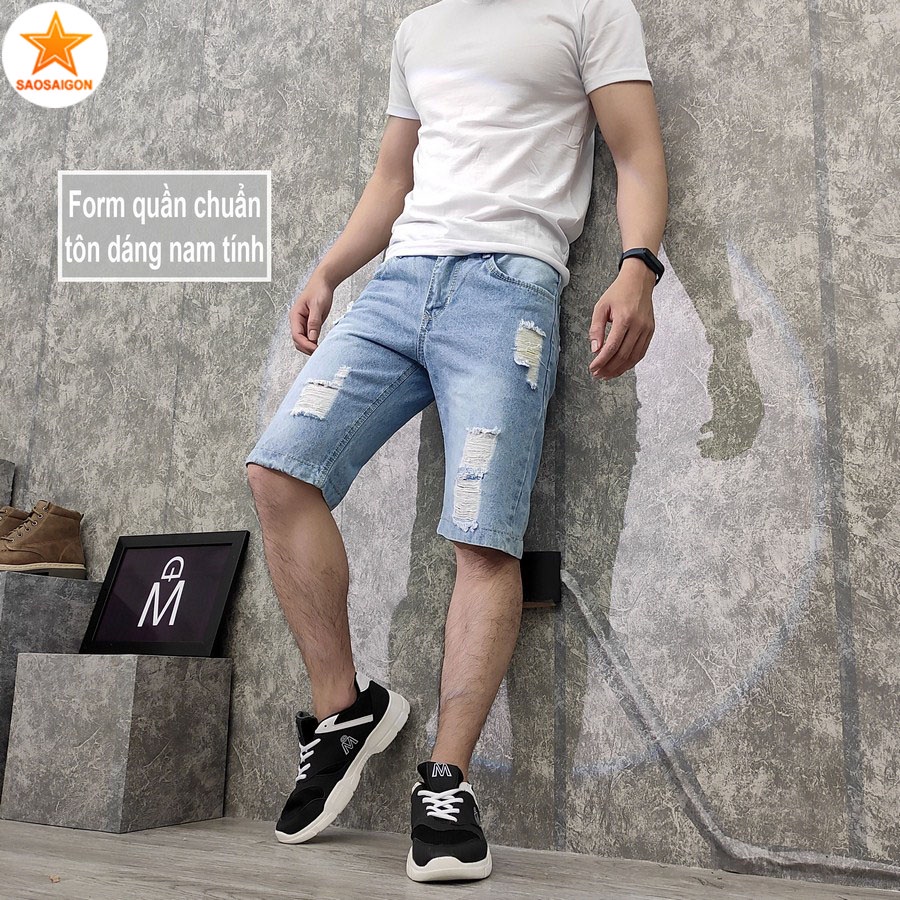 Quần short nam [ HÌNH THẬT ] jean đẹp chuẩn siêu bền SG416 Saosaigon | BigBuy360 - bigbuy360.vn