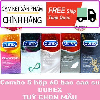 Bao Cao Su Durex Bộ 5 Hộp  60 Bao