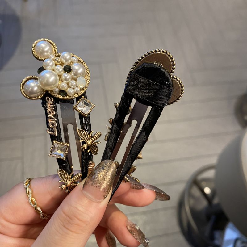 8CM - KẸP MỎ VỊT/ KẸP BẤM VINTAGE HÀN QUỐC - 1 CÂY