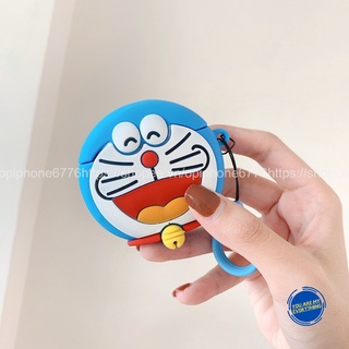 Túi đựng dành cho AirPods 1 & 2, Pro Silicone kèm móc hình Doremon