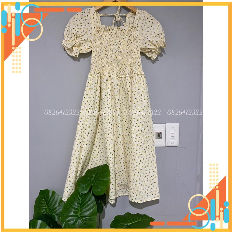 Váy hoa nhí chun ngực, váy chun ngực hoa nhí siêu hot MSP75429 | BigBuy360 - bigbuy360.vn