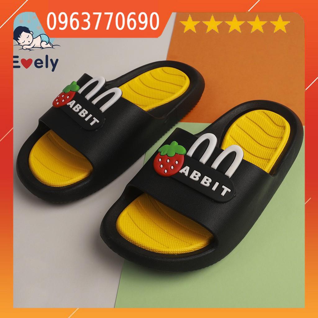 Dép Cho Bé Trai Bé Gái FREESHIP Dép Quai Ngang Tai Thỏ RABBIT Siêu Mềm Cực Nhẹ Êm Chân Chống Trơn Trượt Bé 2->14 Tuổi