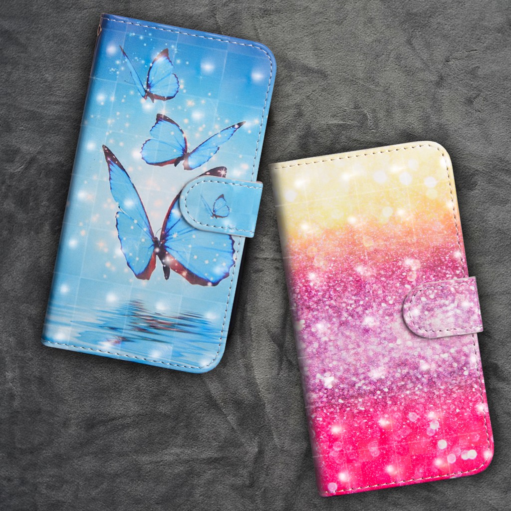 Bao da điện thoại di động Xiaomi Redmi 4X Note 4 4x Mi Max 2 5x A1 Flip Cover Fashion 3D Painted Leather Phone Case