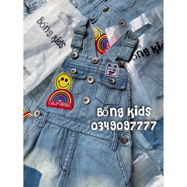 Yếm Váy Bé Gái Stick Denim Mài Next