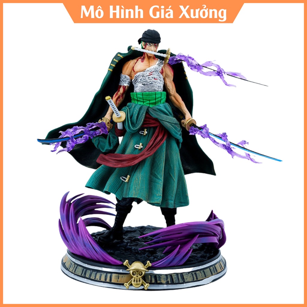 Mô hình One Piece Roronoa Zoro chiến đấu đẫm máu cực ngầu . Cao 36 , nặng 2kg . Figure One Piece , Mô hình giá xưởng