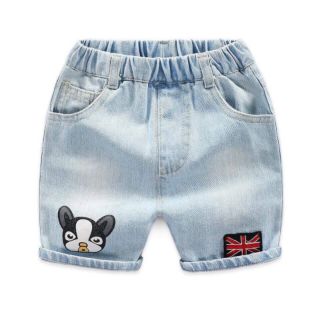 Quần sọt jean lưng thun bé trai