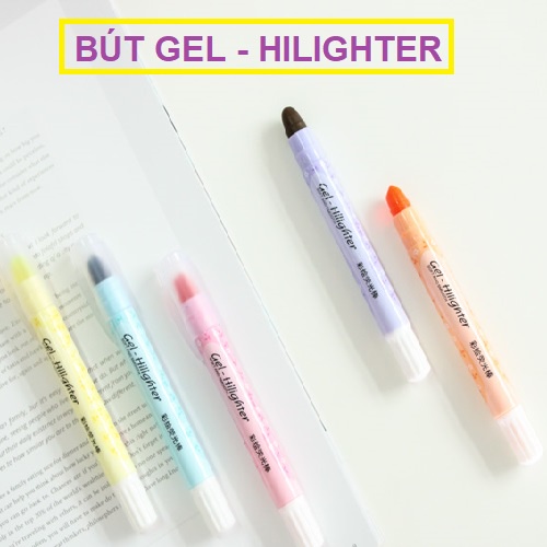 [Giá sỉ] Hộp 12 Bút Gel Hilighter - Bút dạ quang dạng xoay vặn Chenqi M-673A