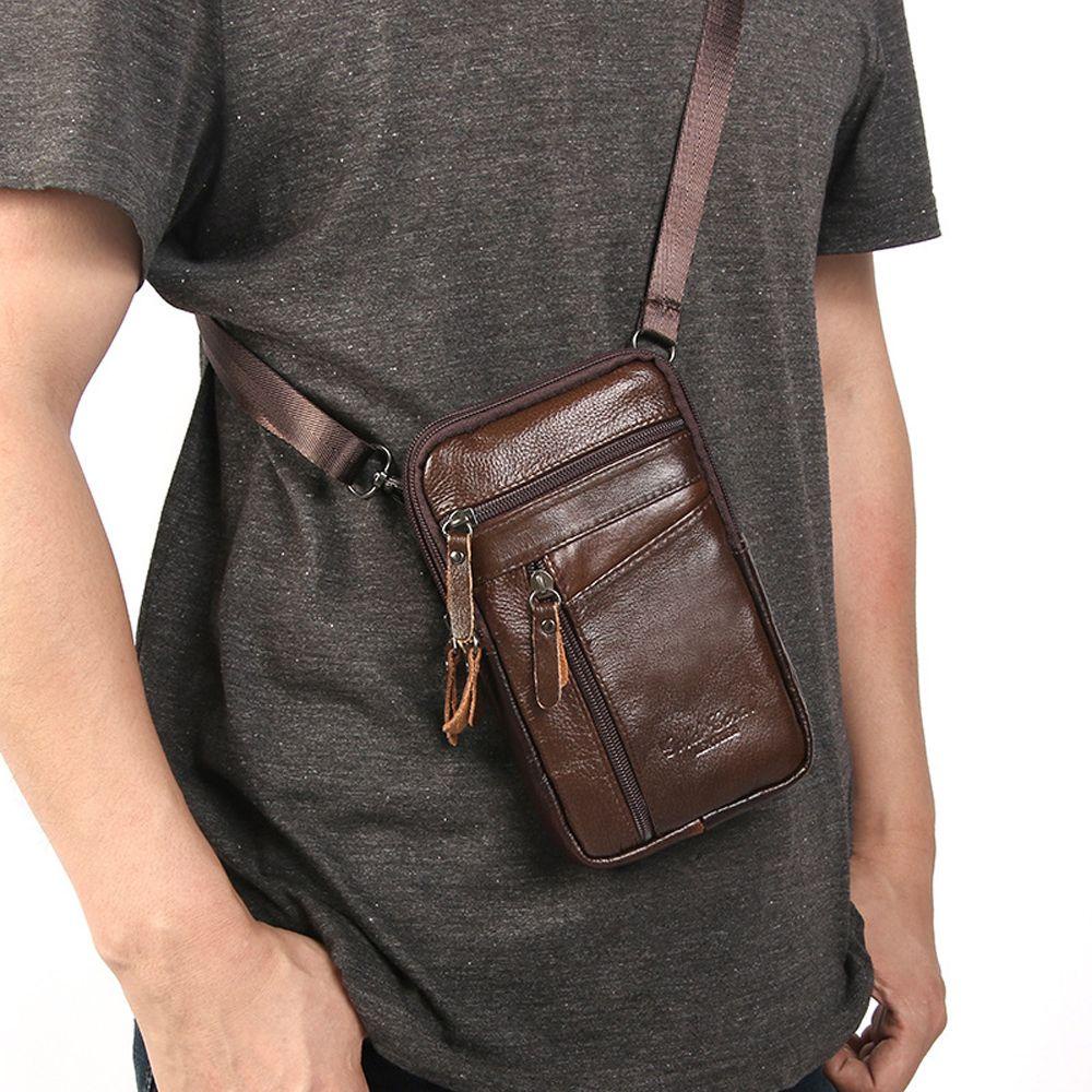 Túi Đeo Chéo Đựng Điện Thoại Thiết Kế Đơn Giản Phong Cách Vintage Cho Nam