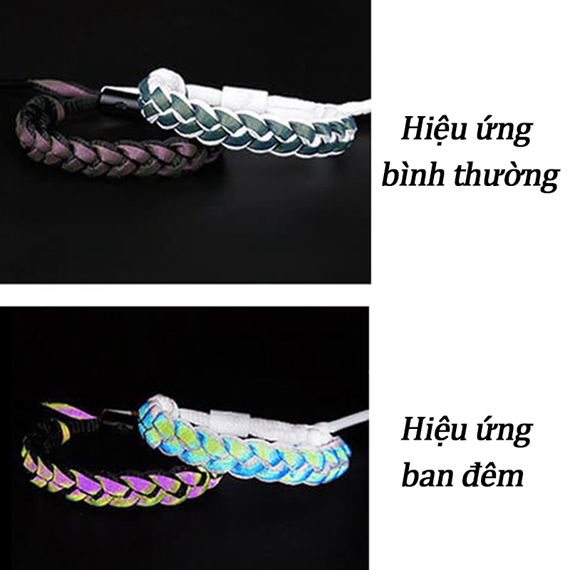 Vòng tay thời trang kiểu thắt dây paracord nhiều màu sắc phản quang cực cá tính | BigBuy360 - bigbuy360.vn