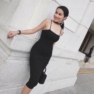 Váy body 2 dây len tăm