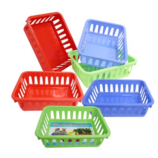 Combo 6 rổ nhựa chữ nhật 16 x 12.5 x 5.2 cm Chấn Thuận Thành đựng đồ, đựng rau củ, đa năng tiện dụng (RCN16020-6)