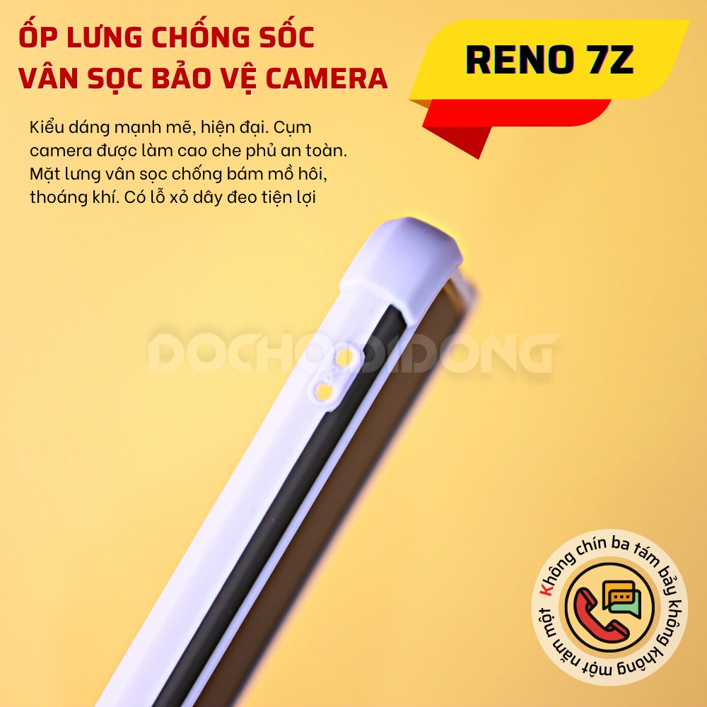 Ốp lưng Oppo Reno 7z vân sọc bảo vệ camera