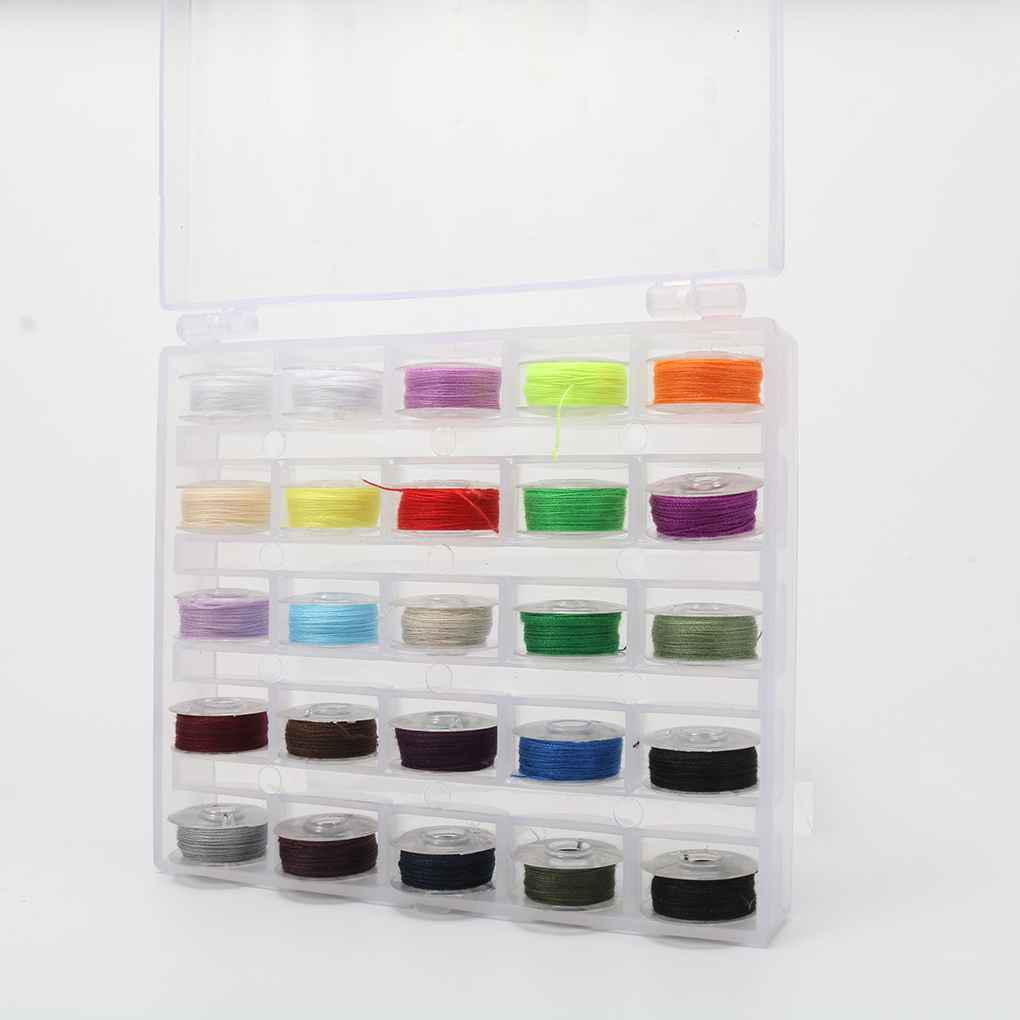 25 Cuộn Chỉ Nhựa Trong Suốt Nhiều Màu