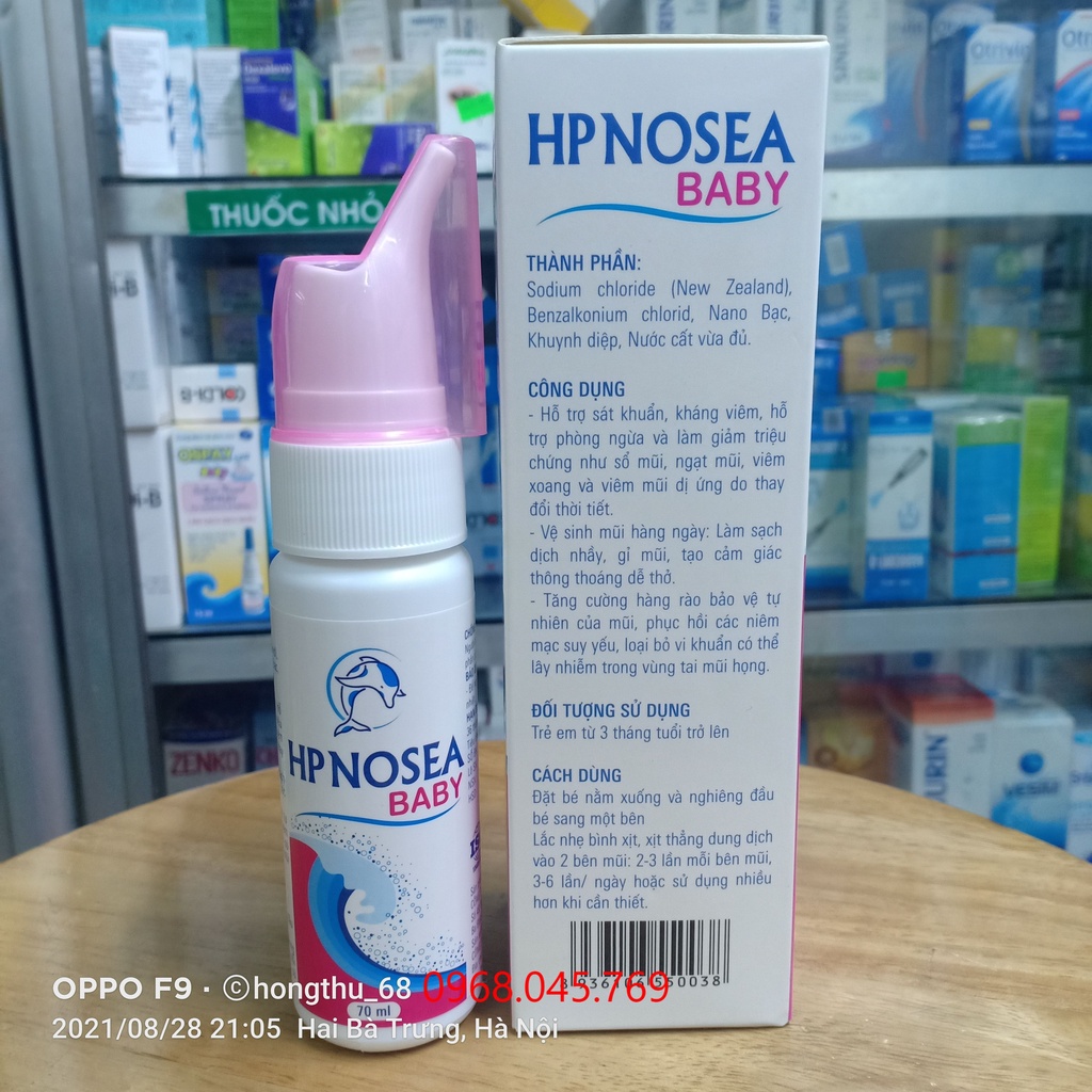 Xịt mũi HP NOSEA BABY/Người lớn chai 70ml