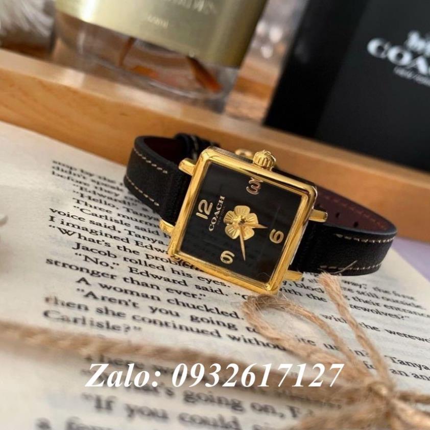 Đồng Hồ Nữ Coach 14503695  22 x 22mm Dây Da Đen