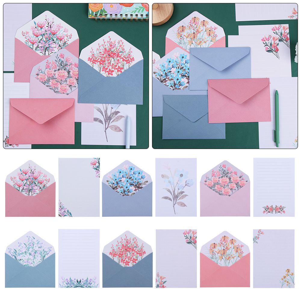 UUMIR Set 6 Tấm Thiệp Mời Họa Tiết Hoa Xinh Xắn