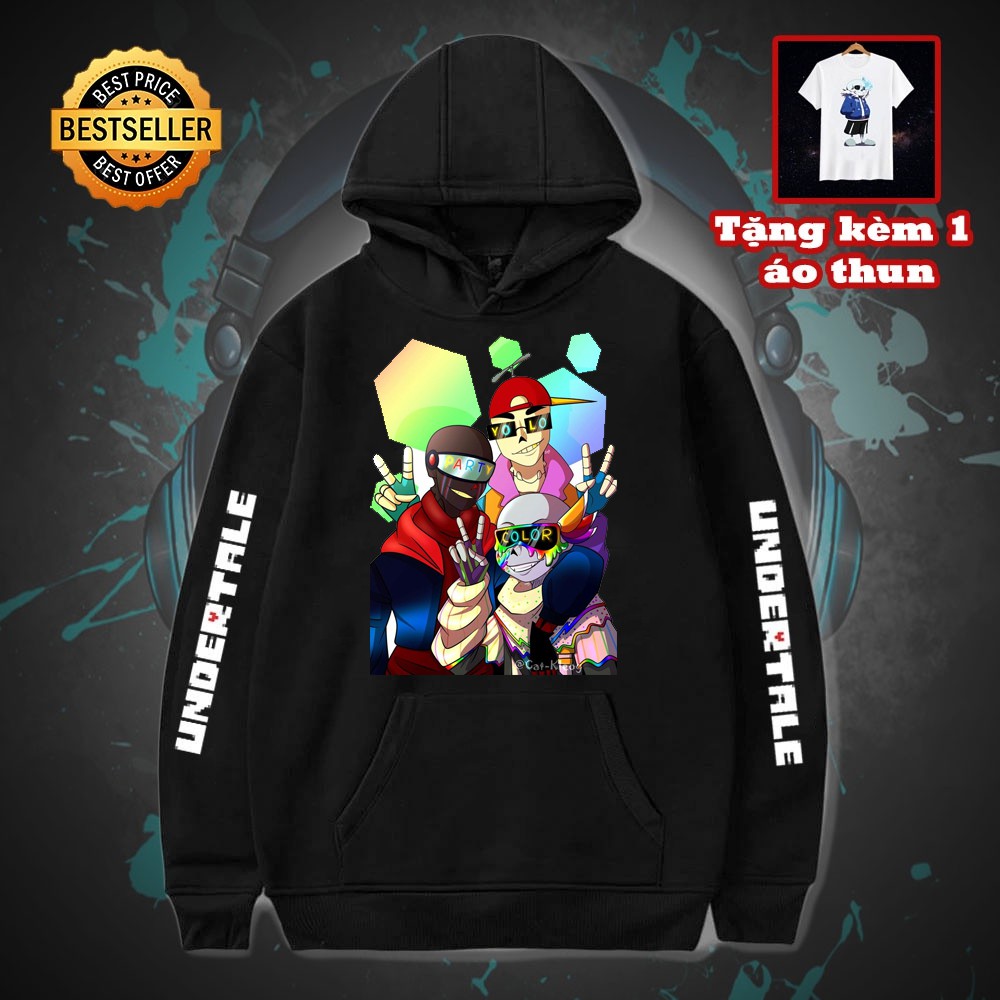 Áo Hoodie game Undertale Sans Ink Error sieu chất siêu ngầu