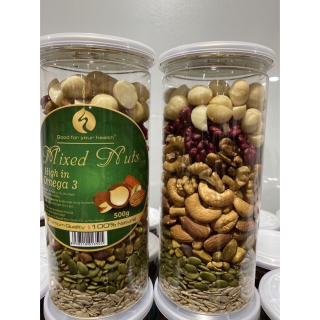 Mixed nuts 8 Loại Hạt Dinh Dưỡng Macca, Óc chó Vàng, Óc chó đỏ, Hạt Điều, Hạnh Nhân, Dẻ cười, Bí Xanh, Hướng Dương