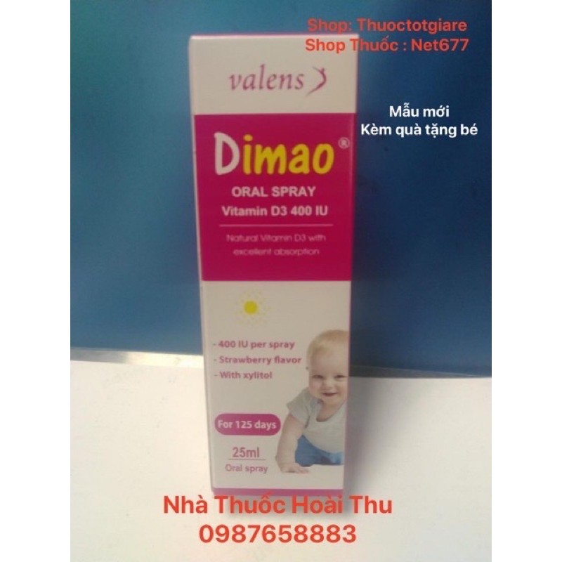 [Kèm quà tặng ] Dimao Vitamin D3 400 IU - Dạng xịt [ Chính Hãng]