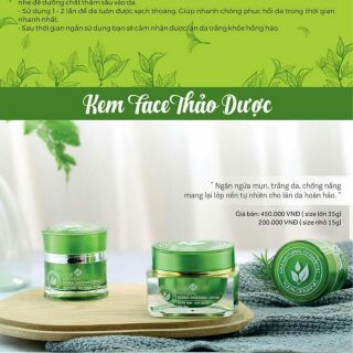 Kem face thảo dược kim natural
