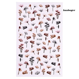 Miếng Dán Trang Trí Móng Tay Hình Hoa 3d Diy