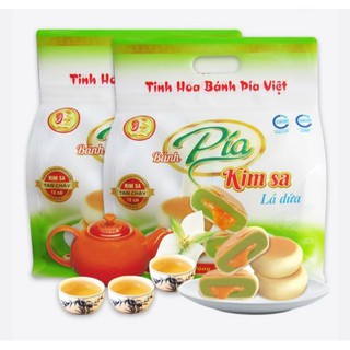 BÁNH PIA ,KIM SA LÁ DỨA (KIM SA ĐÂU XANH) 12cai