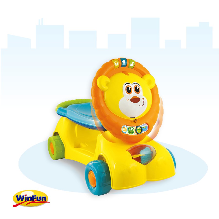 Xe tập đi sư tử kết hợp xe chòi chân, scooter Winfun 0855