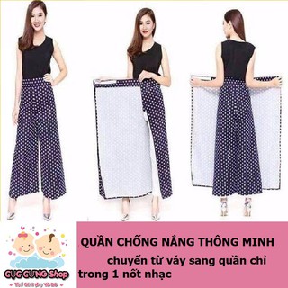 Quần váy chống nắng vải thô