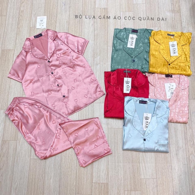 [ẢNH THẬT] BỘ LỤA GẤM ÁO CỘC QUẦN DÀI