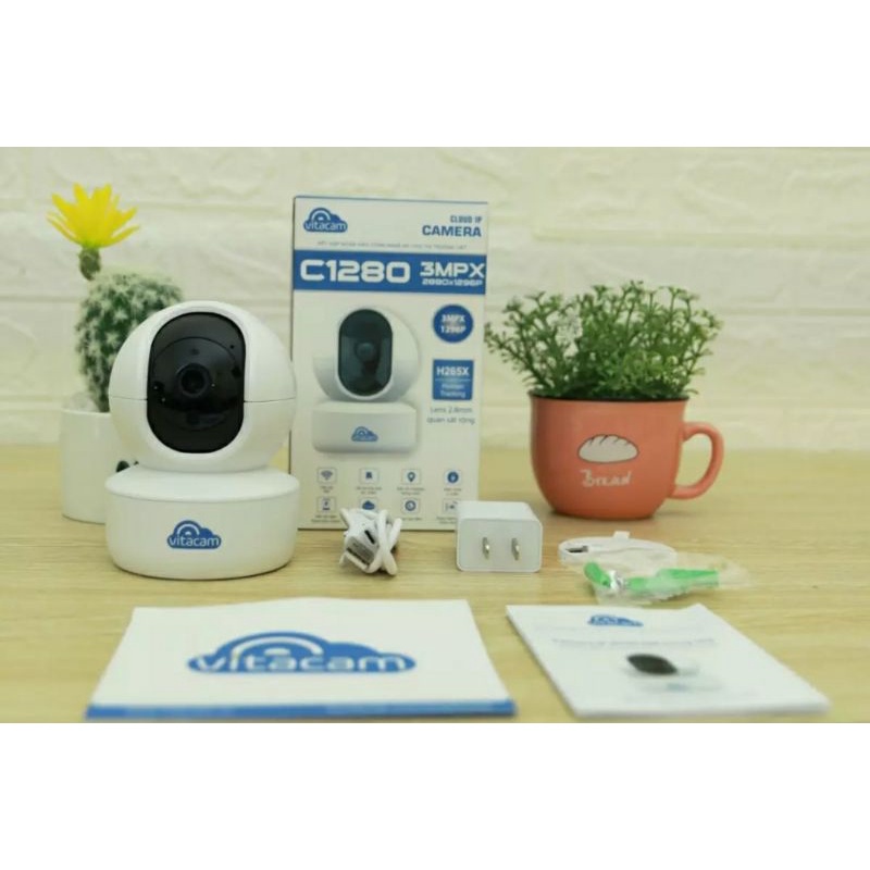 Camera WIFI Vitacam C1280 3.0 Mpx Utra HD - Hàng Chính Hãng