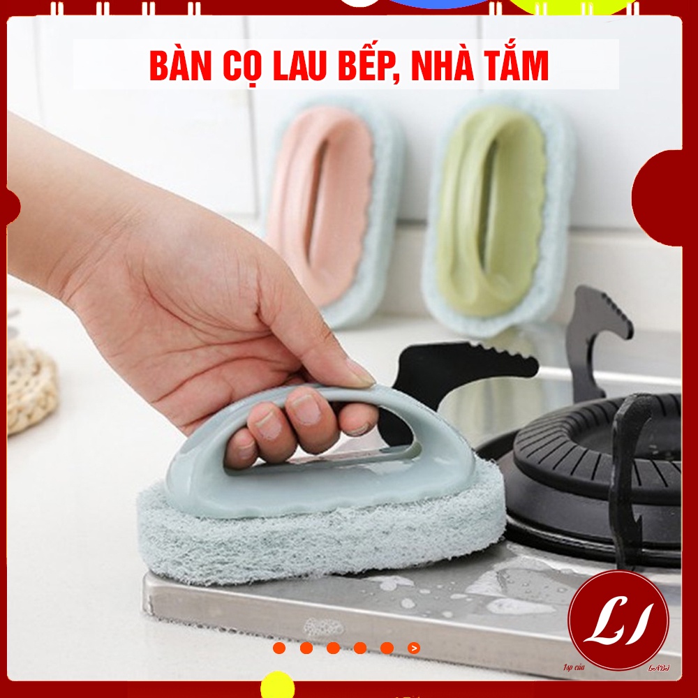 Dụng cụ CỌ RỬA bếp, xong nồi, nhà tắm có tay cầm đa năng, cọ bọt biển